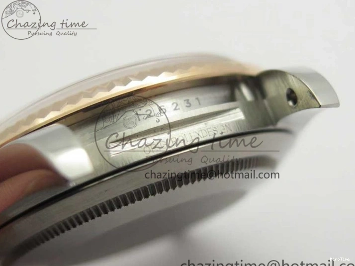 MiroTime 0501 Timeless DateJust 36mm 904 SS RG Wrapped 116231 GMF Gray Diam Dial on SS RG Wrapped Jubilee Bracelet A 3272